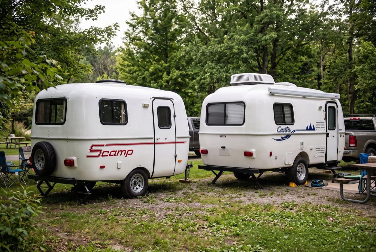 Scamp 16 vs. Casita 17 Spirit: Choosing a Fiberglass Trailer